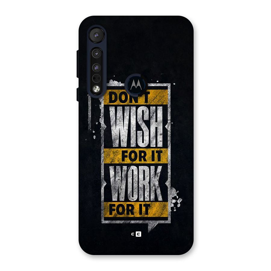 Wish Work Back Case for Motorola One Macro