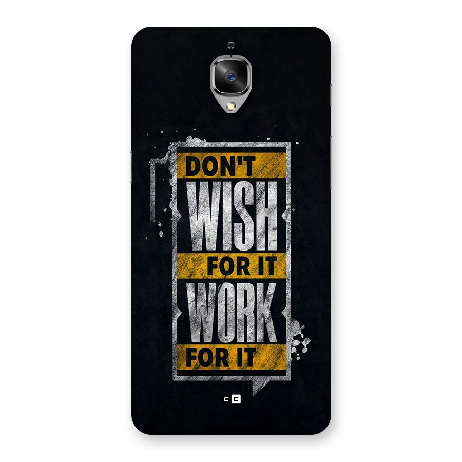Wish Work Back Case for OnePlus 3
