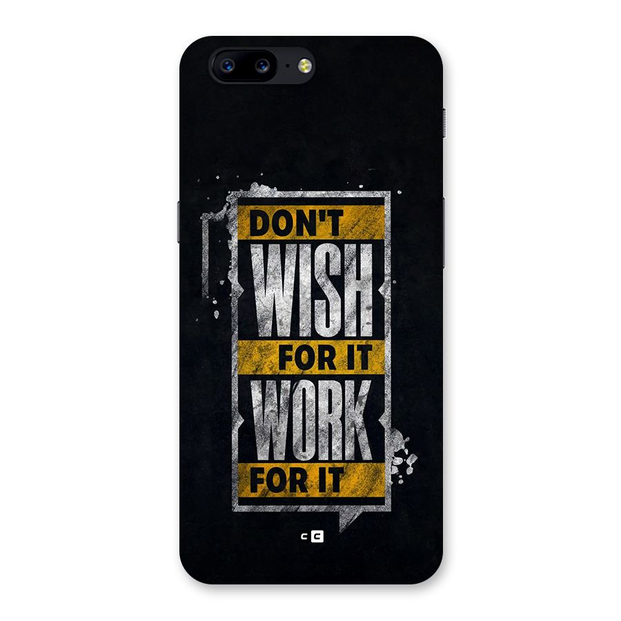 Wish Work Back Case for OnePlus 5