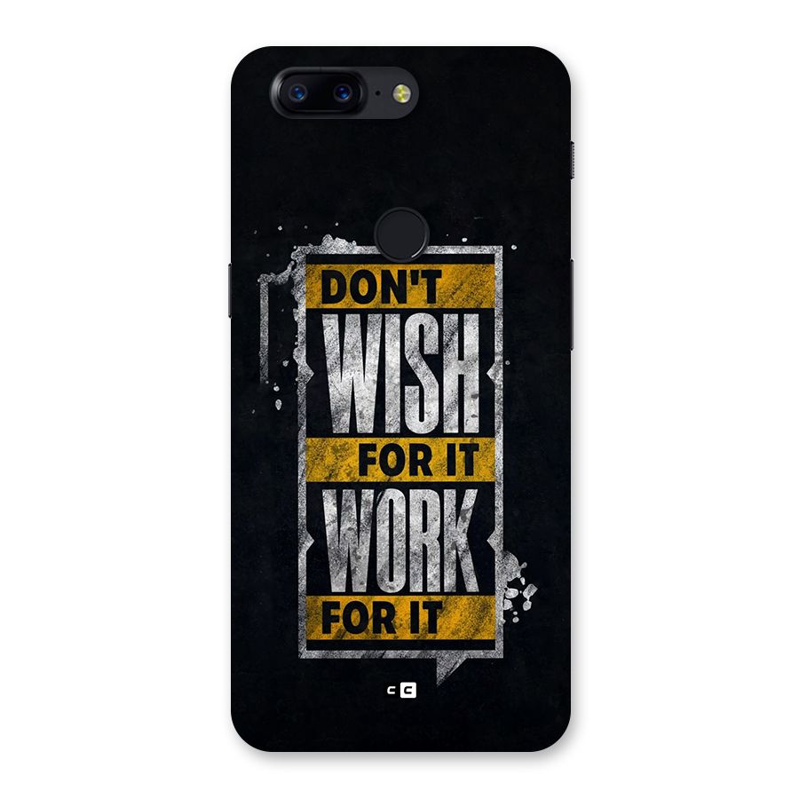 Wish Work Back Case for OnePlus 5T