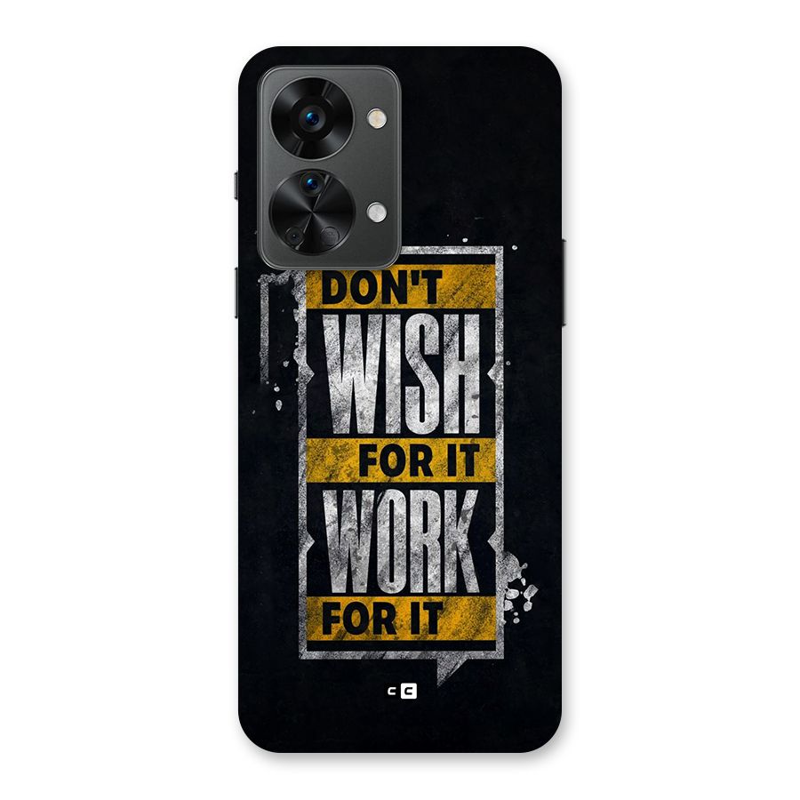 Wish Work Back Case for OnePlus Nord 2T