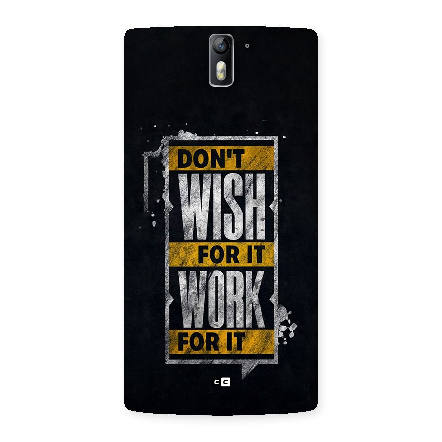 Wish Work Back Case for OnePlus One