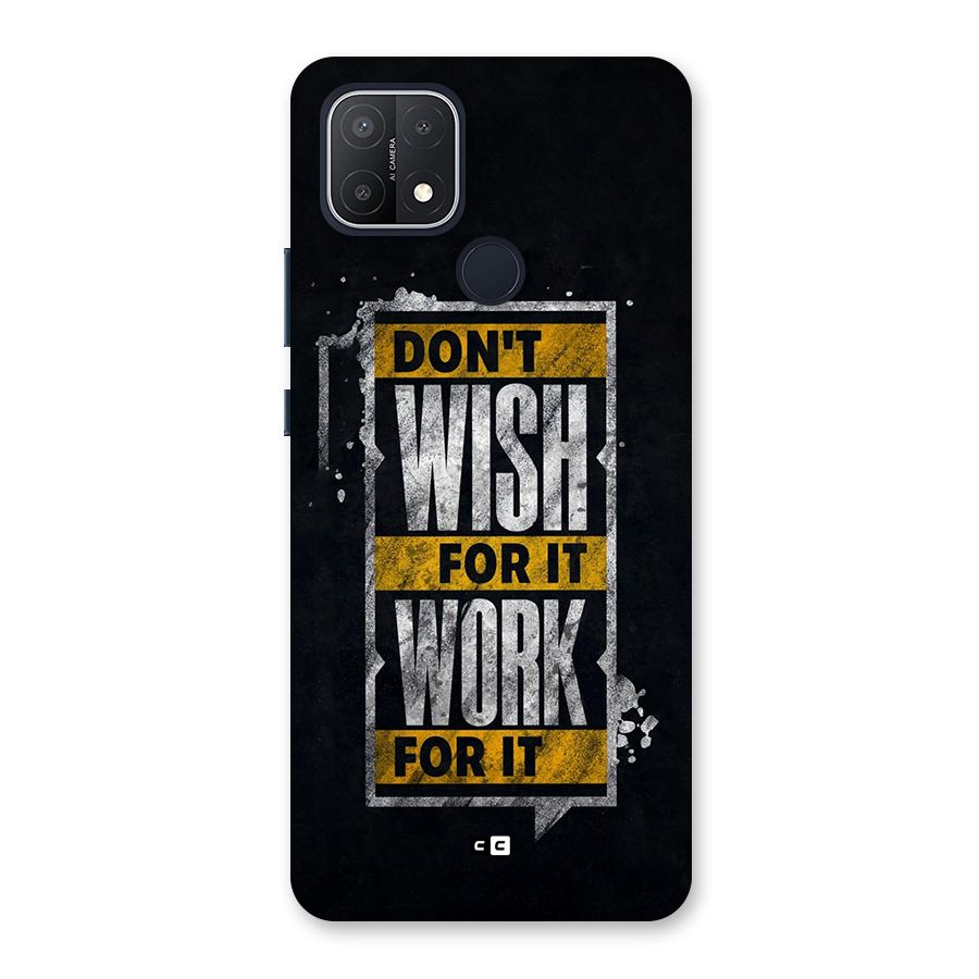 Wish Work Back Case for Oppo A15