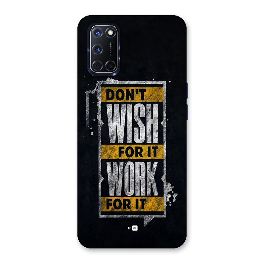 Wish Work Back Case for Oppo A52