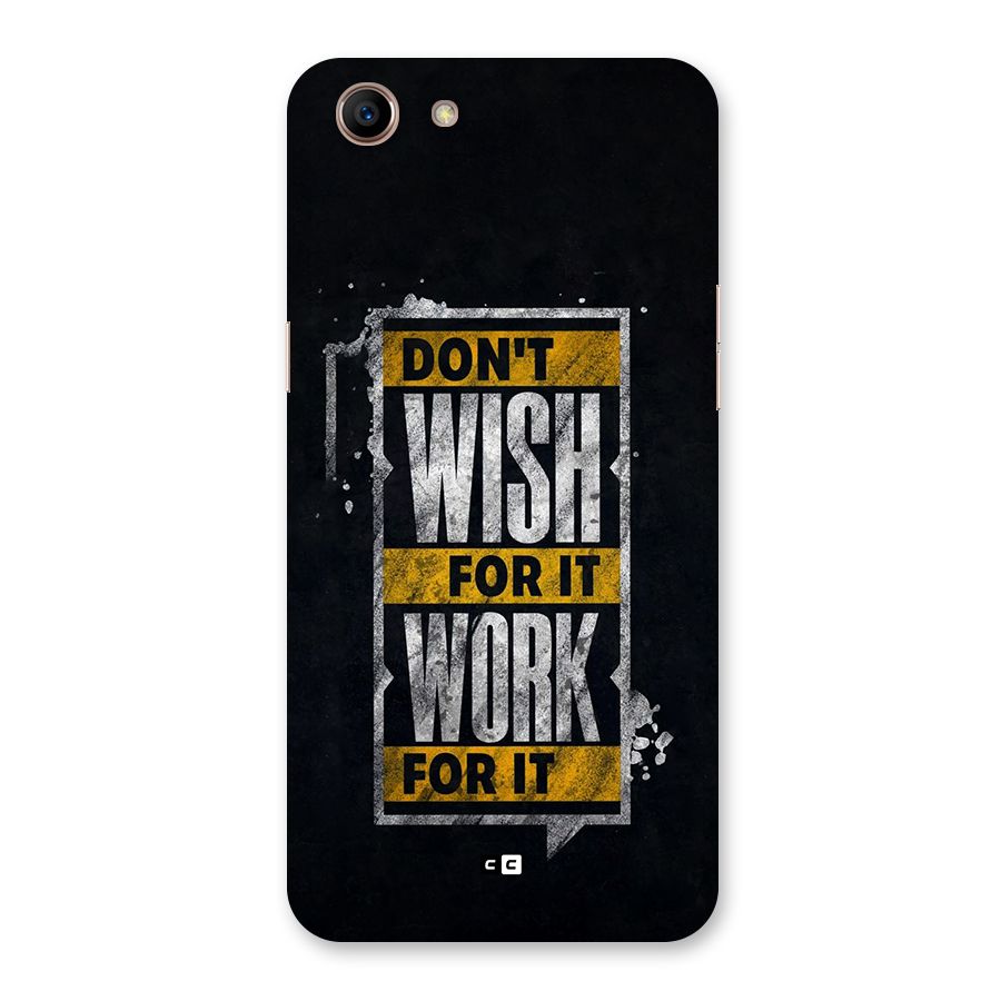 Wish Work Back Case for Oppo A83 (2018)
