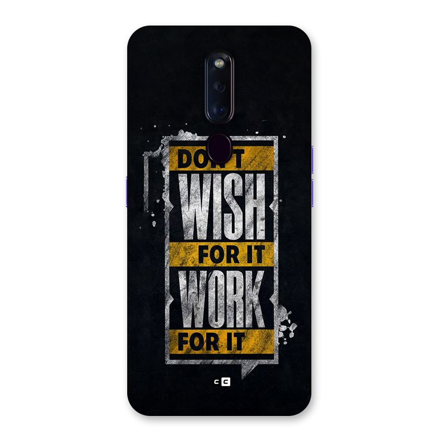 Wish Work Back Case for Oppo F11 Pro