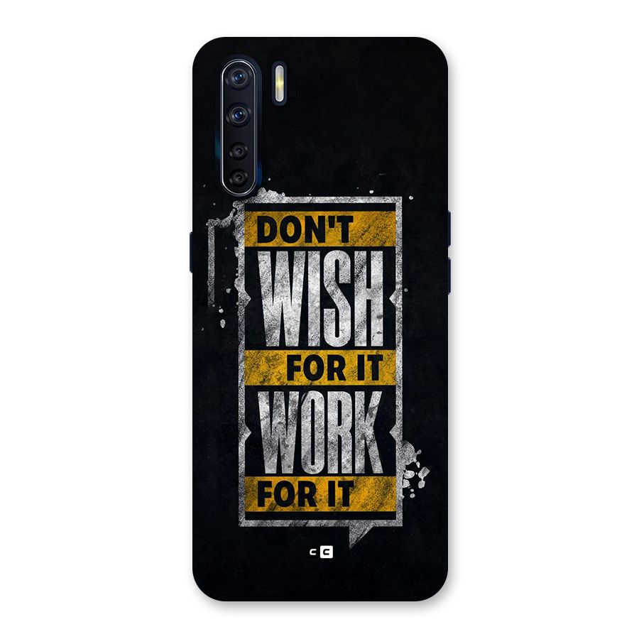 Wish Work Back Case for Oppo F15