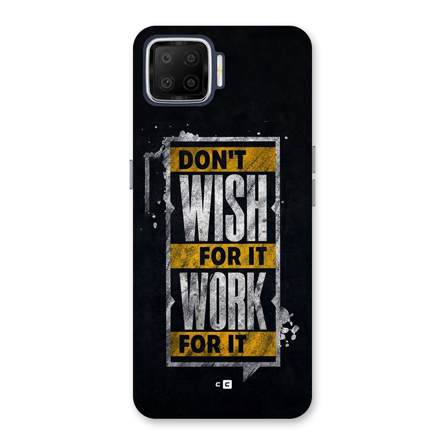 Wish Work Back Case for Oppo F17