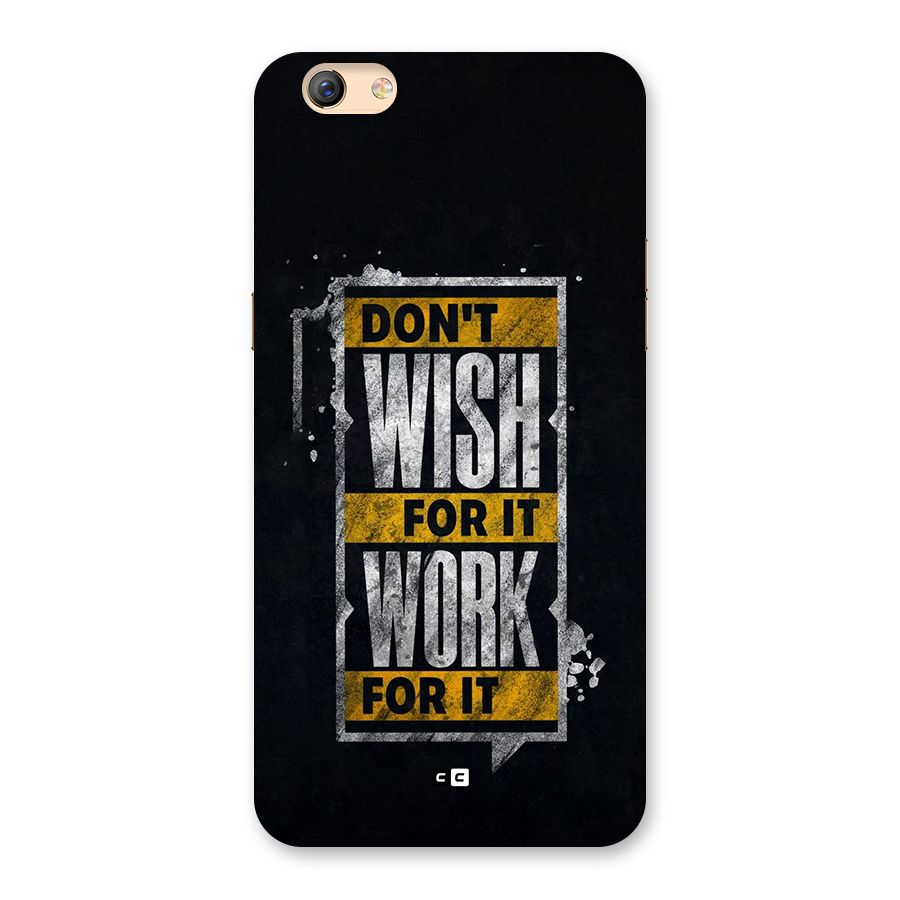 Wish Work Back Case for Oppo F3 Plus