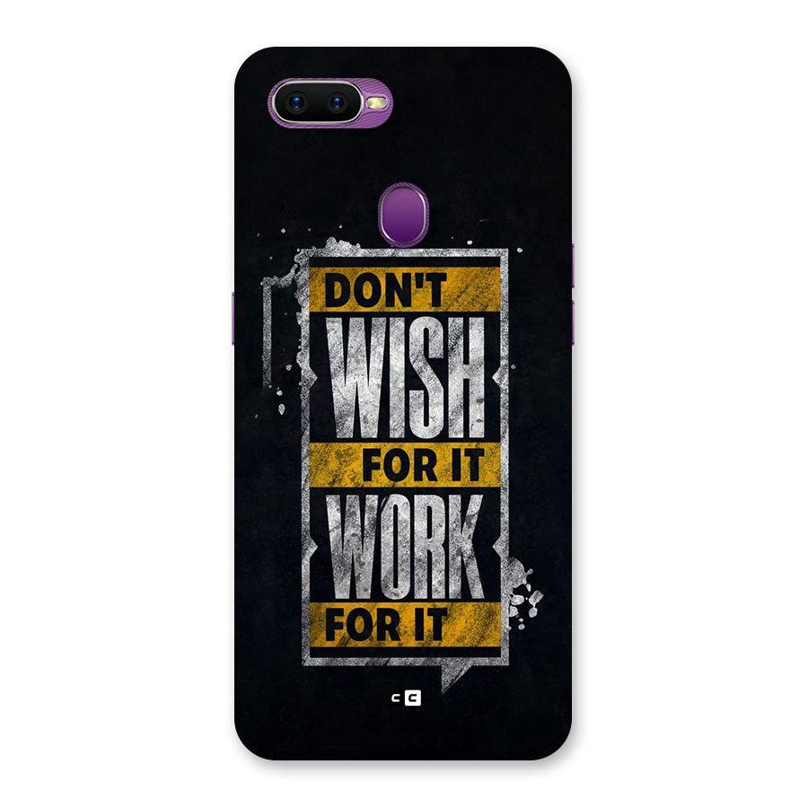 Wish Work Back Case for Oppo F9