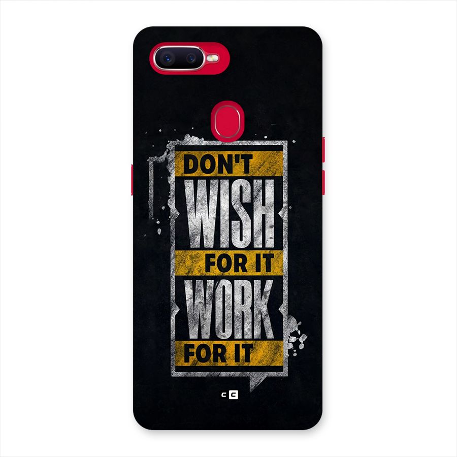 Wish Work Back Case for Oppo F9 Pro