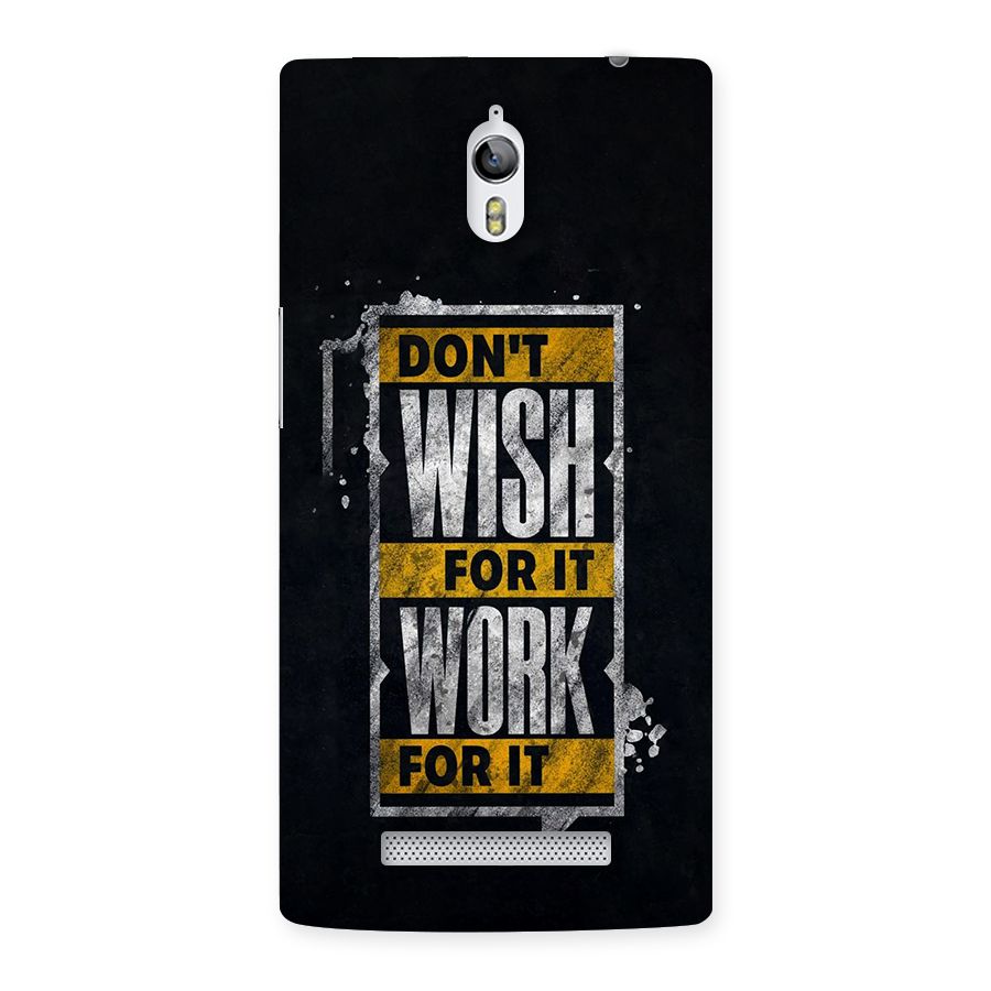Wish Work Back Case for Oppo Find 7