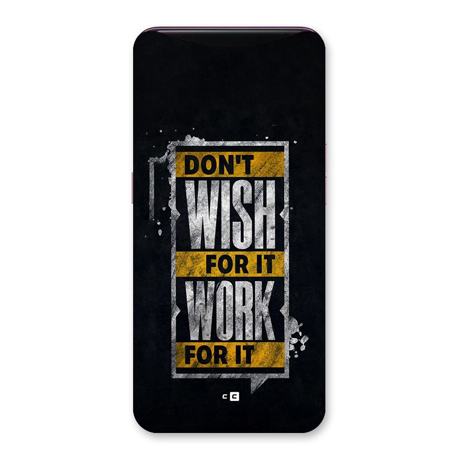 Wish Work Back Case for Oppo Find X