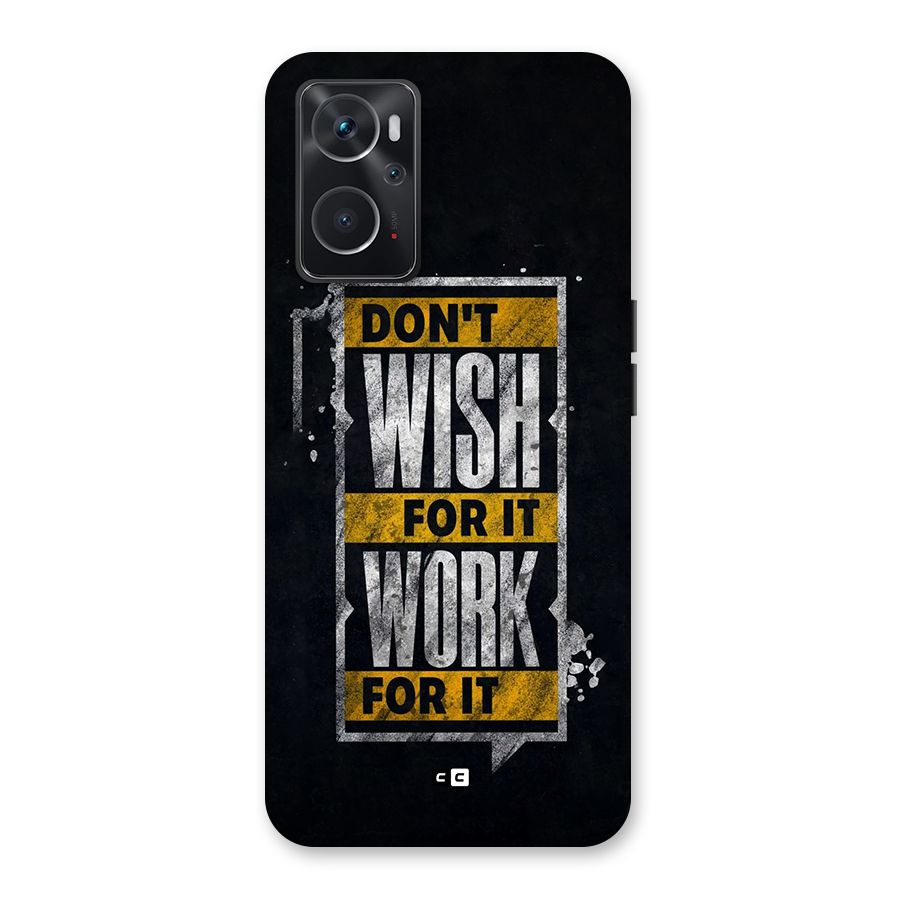Wish Work Back Case for Oppo K10 4G