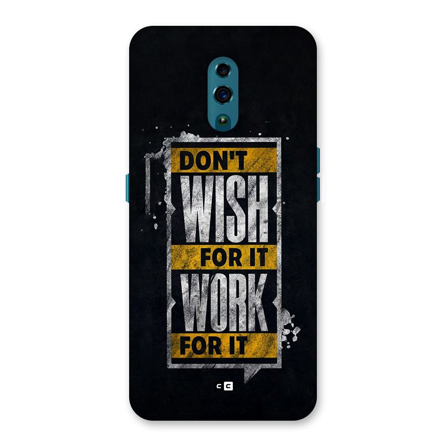 Wish Work Back Case for Oppo Reno