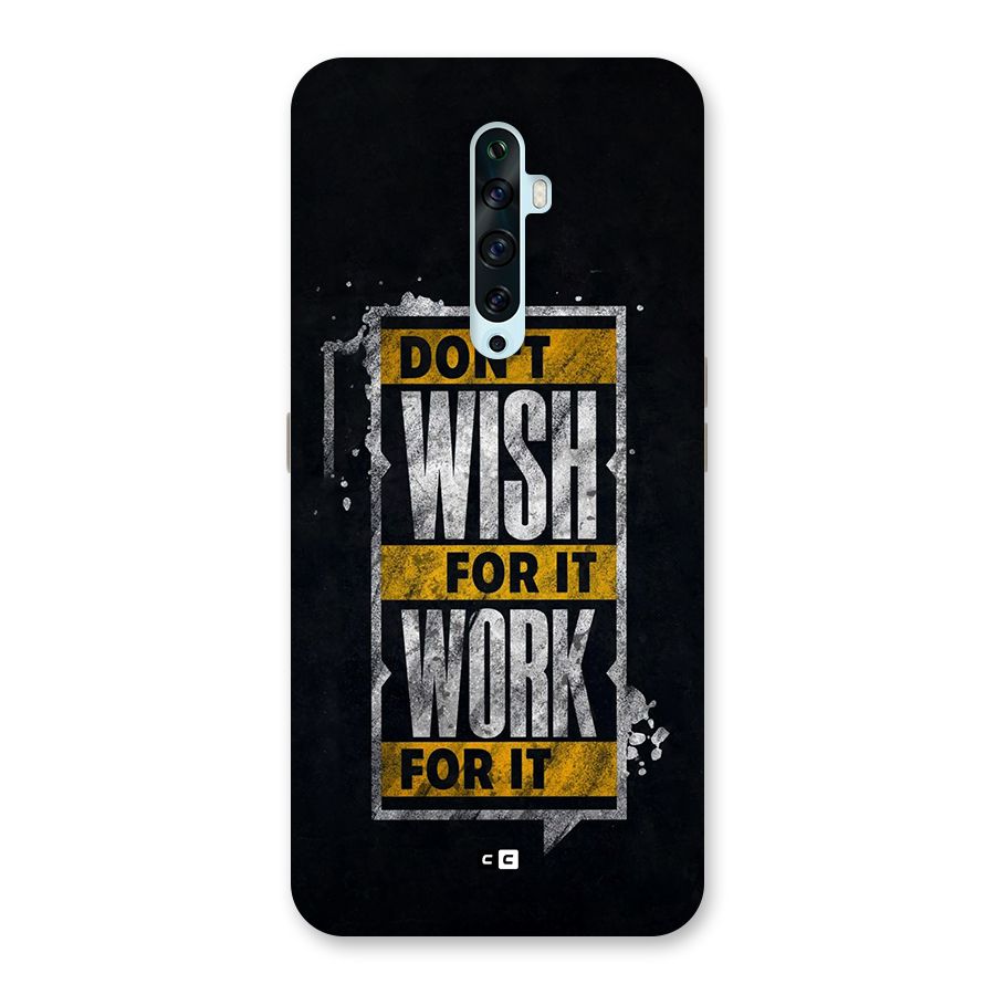 Wish Work Back Case for Oppo Reno2 F