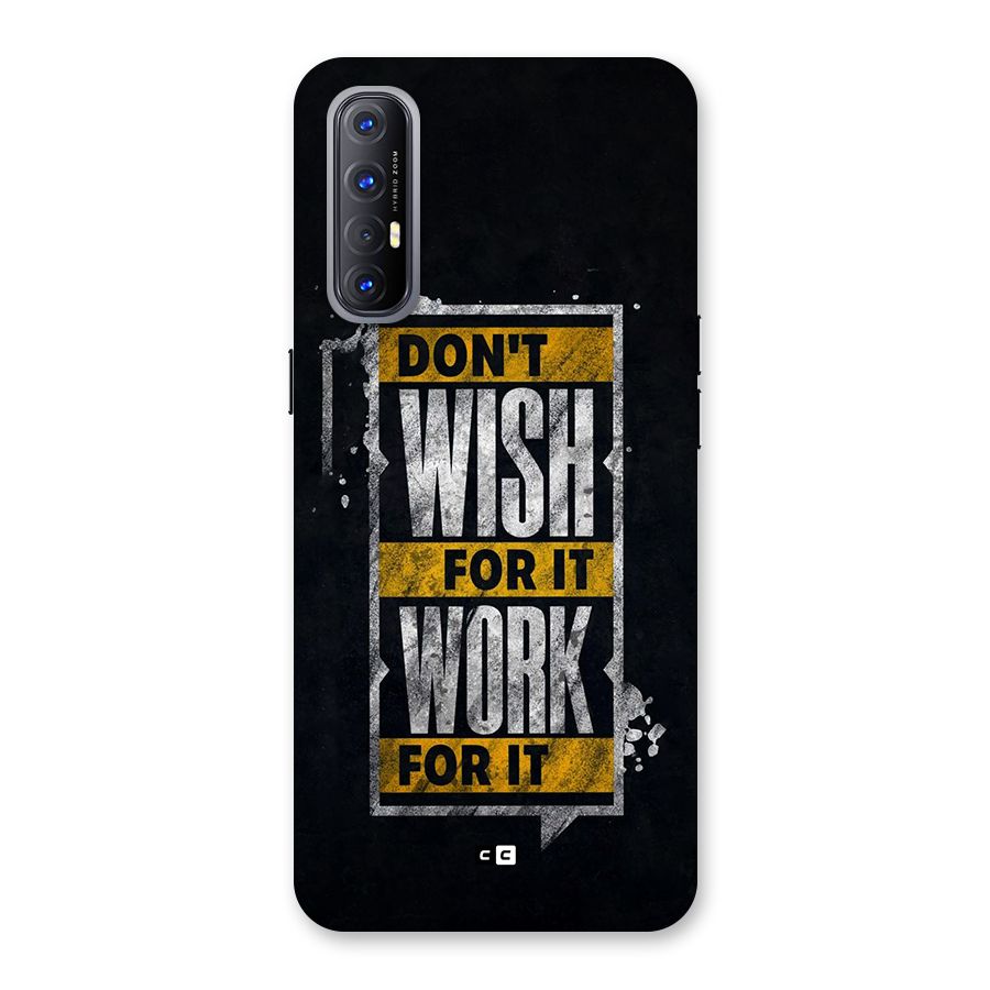 Wish Work Back Case for Oppo Reno3 Pro