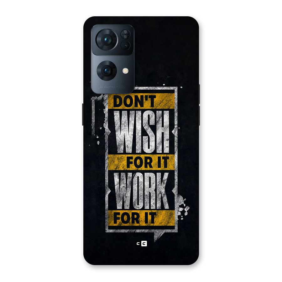 Wish Work Back Case for Oppo Reno7 Pro 5G
