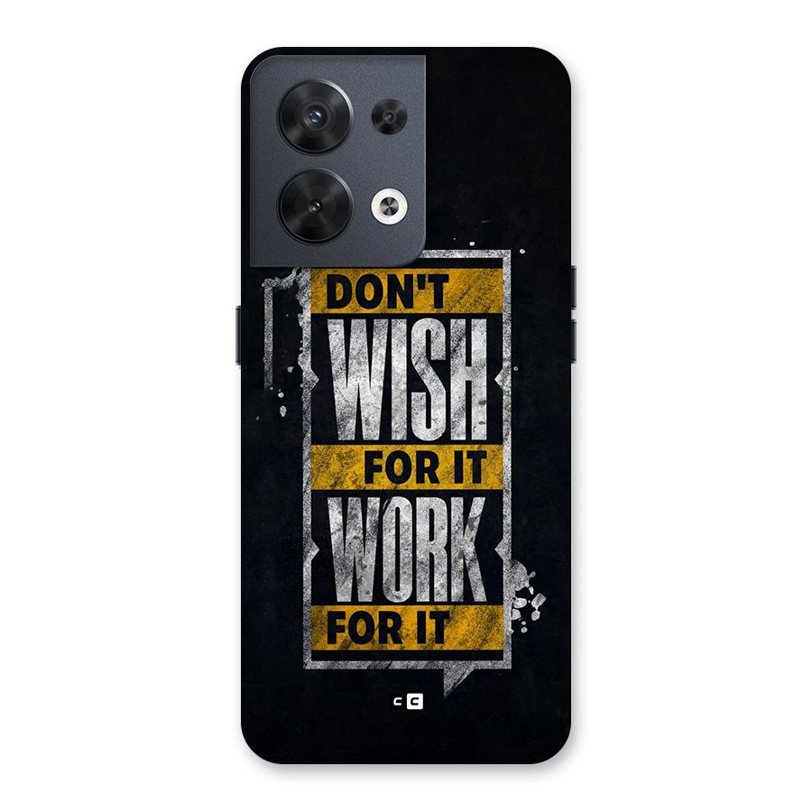 Wish Work Back Case for Oppo Reno8 5G