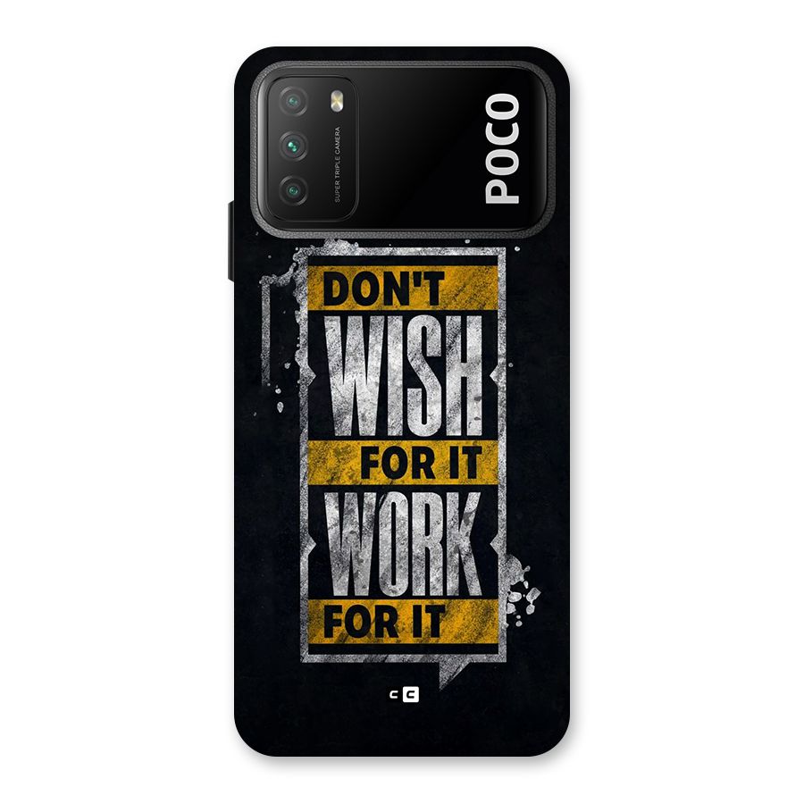 Wish Work Back Case for Poco M3