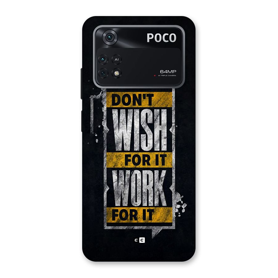 Wish Work Back Case for Poco M4 Pro 4G