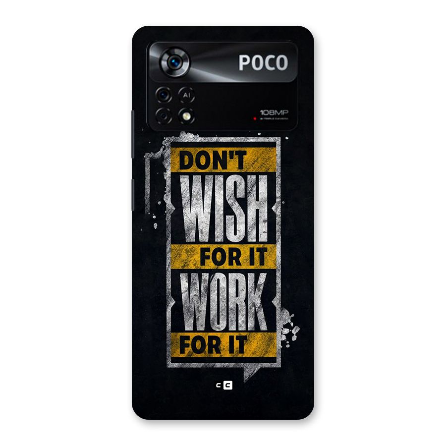 Wish Work Back Case for Poco X4 Pro 5G