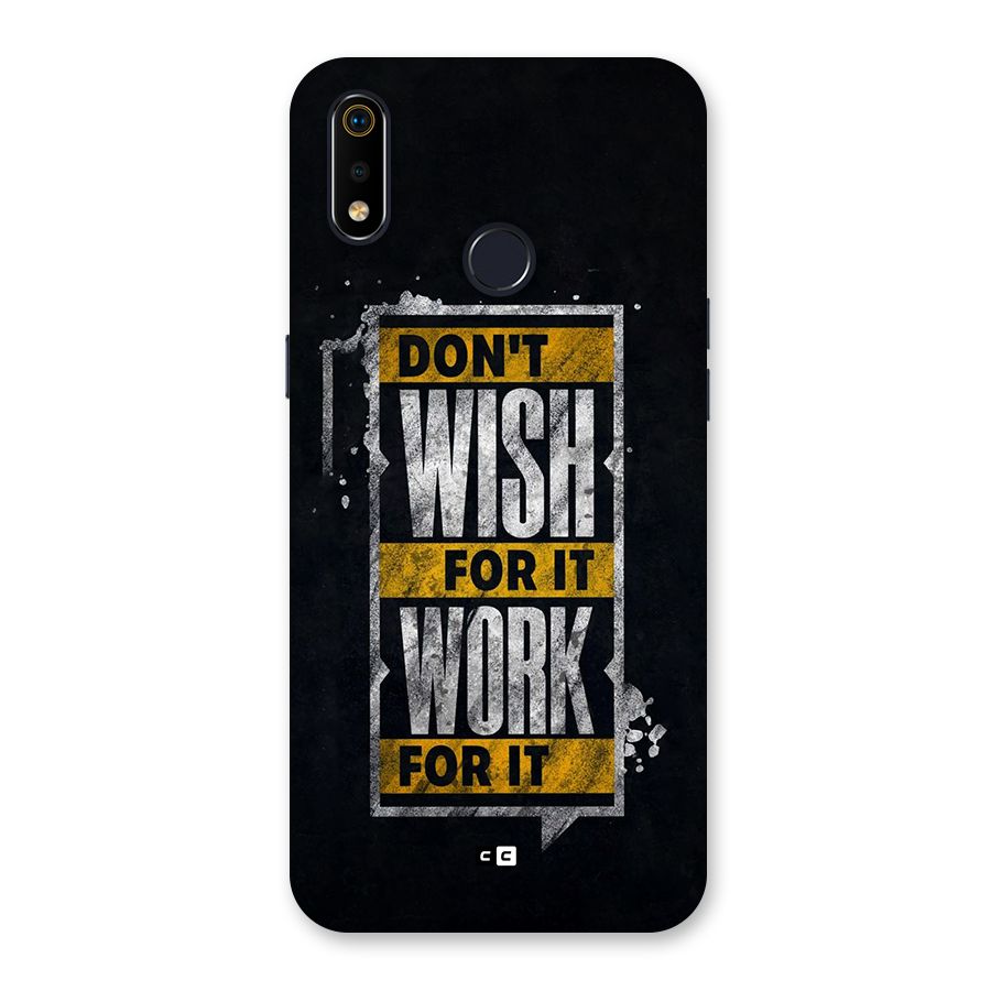 Wish Work Back Case for Realme 3i