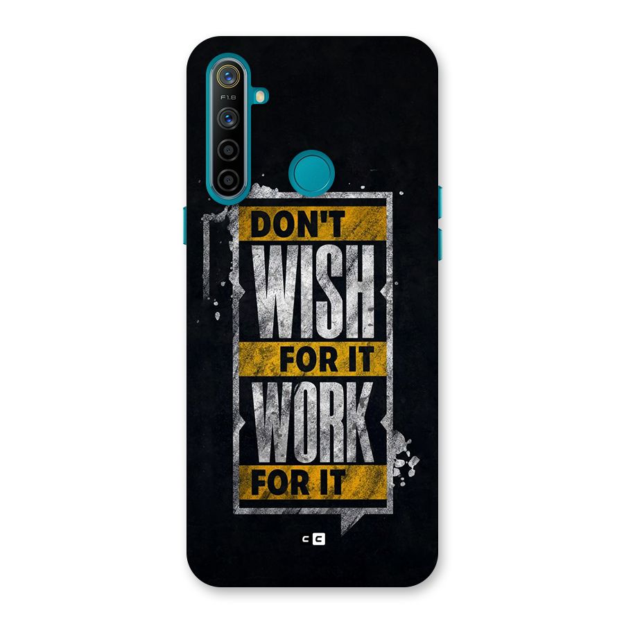 Wish Work Back Case for Realme 5i