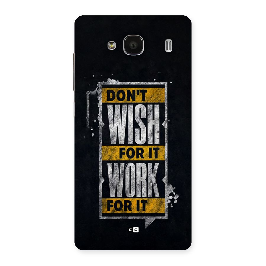 Wish Work Back Case for Redmi 2s