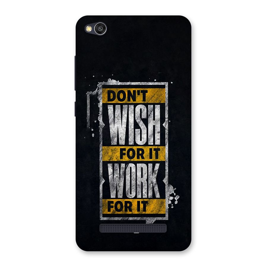 Wish Work Back Case for Redmi 4A