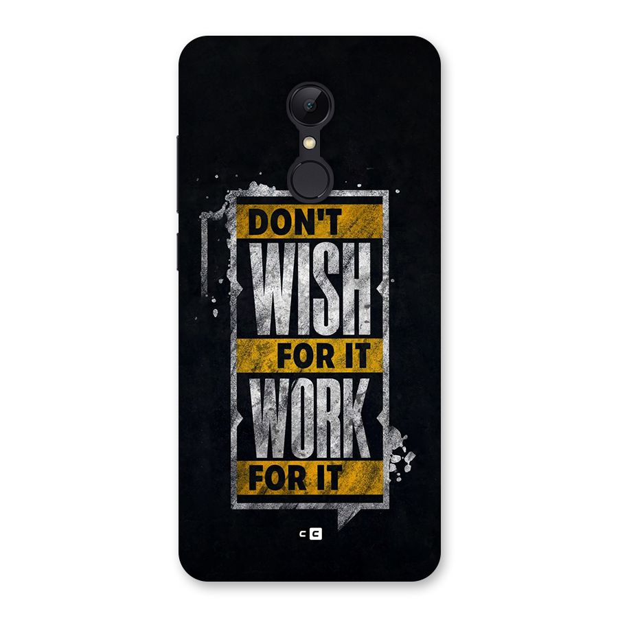 Wish Work Back Case for Redmi 5
