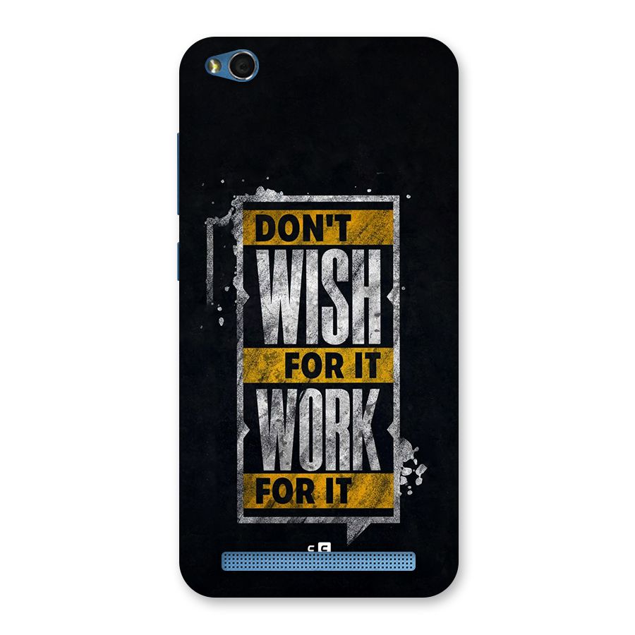 Wish Work Back Case for Redmi 5A