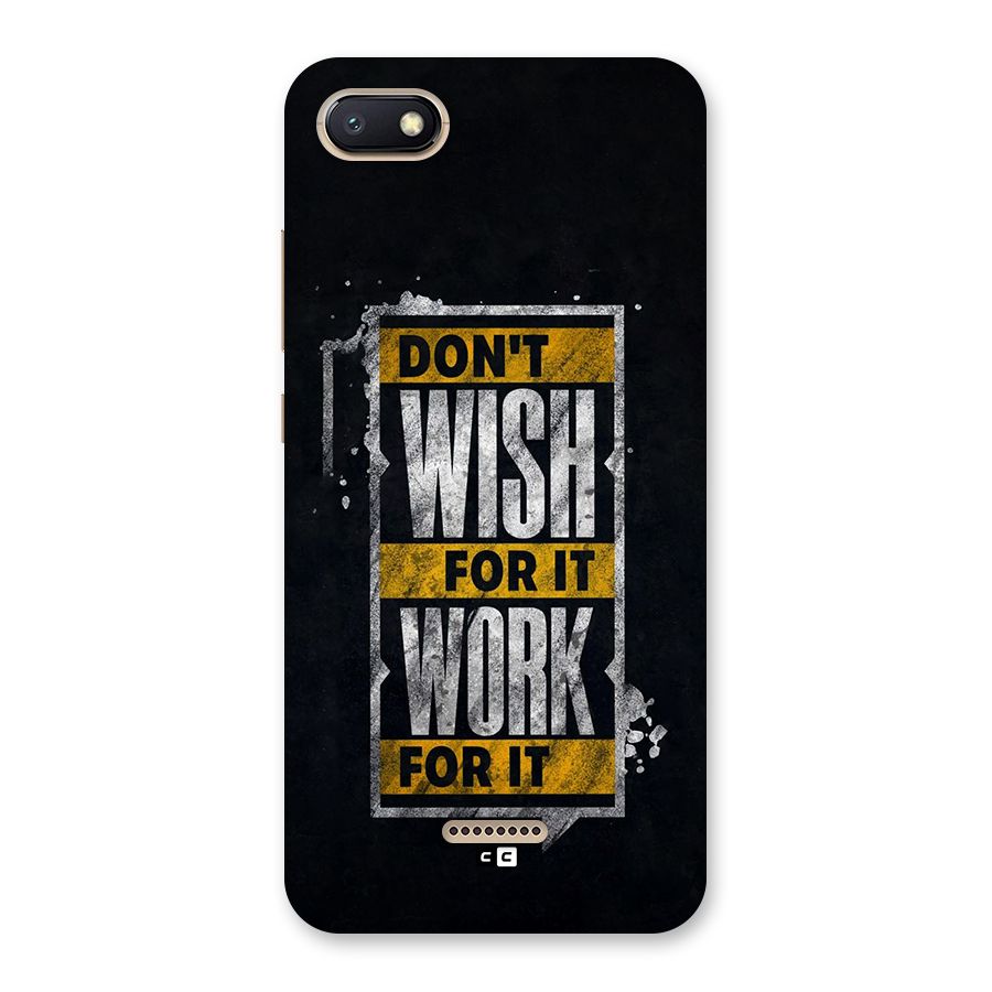 Wish Work Back Case for Redmi 6A