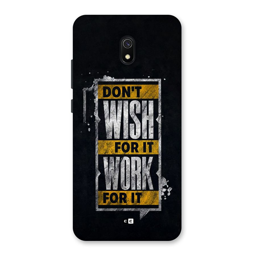 Wish Work Back Case for Redmi 8A