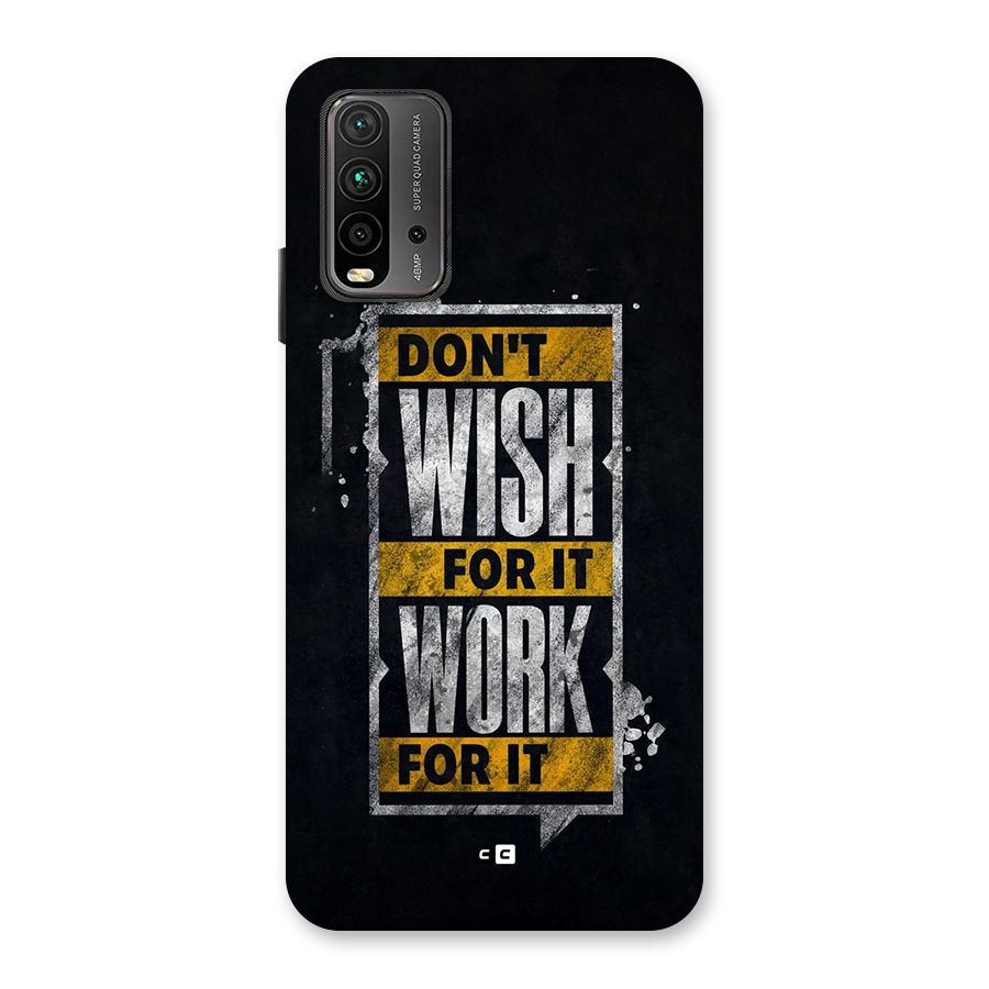Wish Work Back Case for Redmi 9 Power