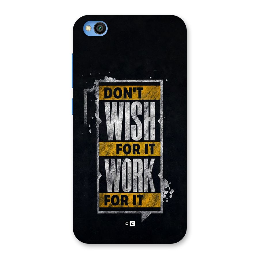 Wish Work Back Case for Redmi Go