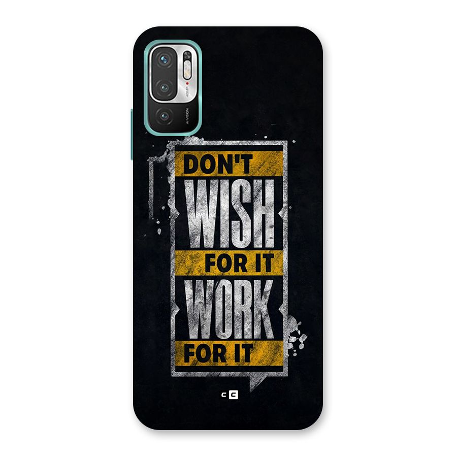 Wish Work Back Case for Redmi Note 10T 5G
