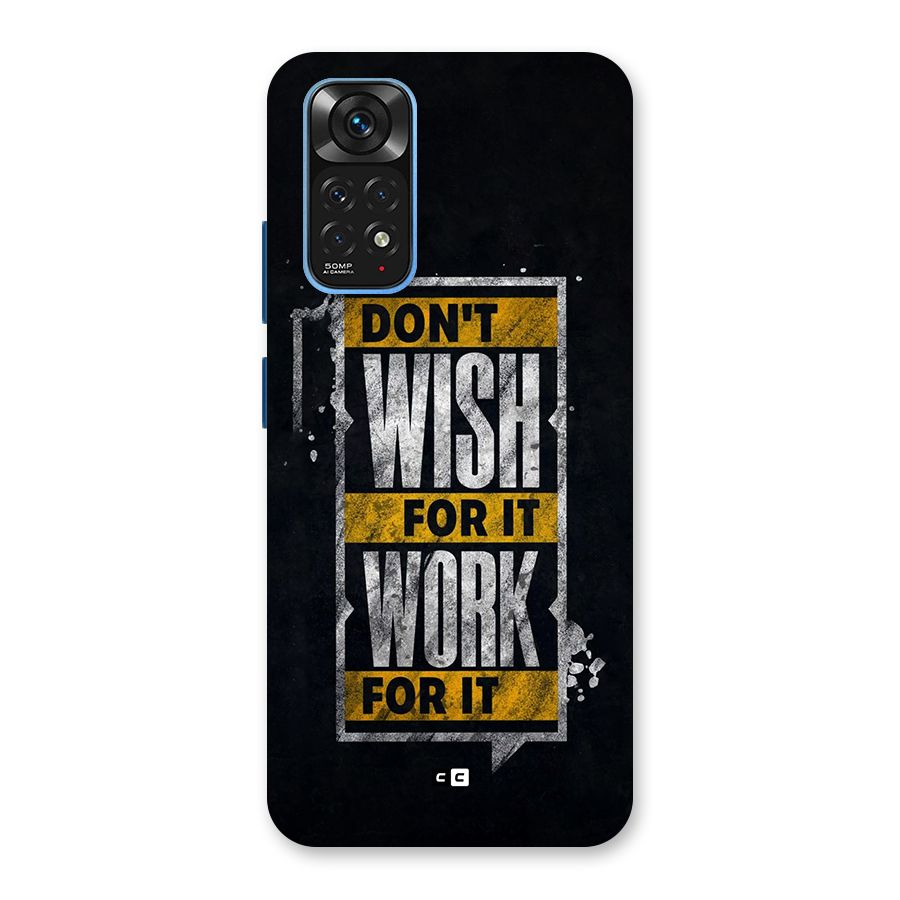 Wish Work Back Case for Redmi Note 11S