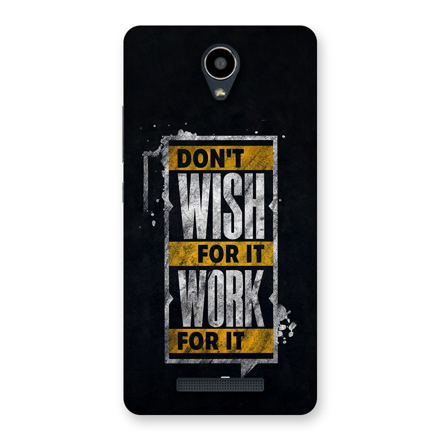 Wish Work Back Case for Redmi Note 2