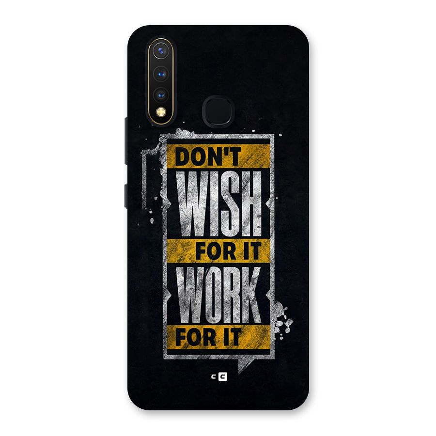 Wish Work Back Case for Vivo Y19