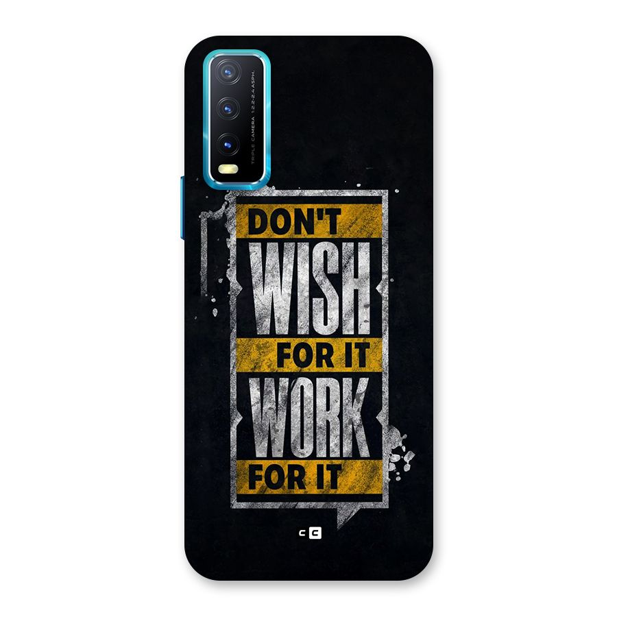 Wish Work Back Case for Vivo Y20A