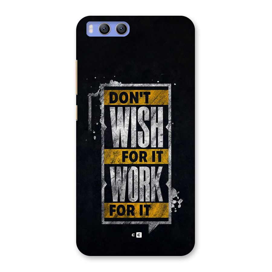 Wish Work Back Case for Xiaomi Mi 6