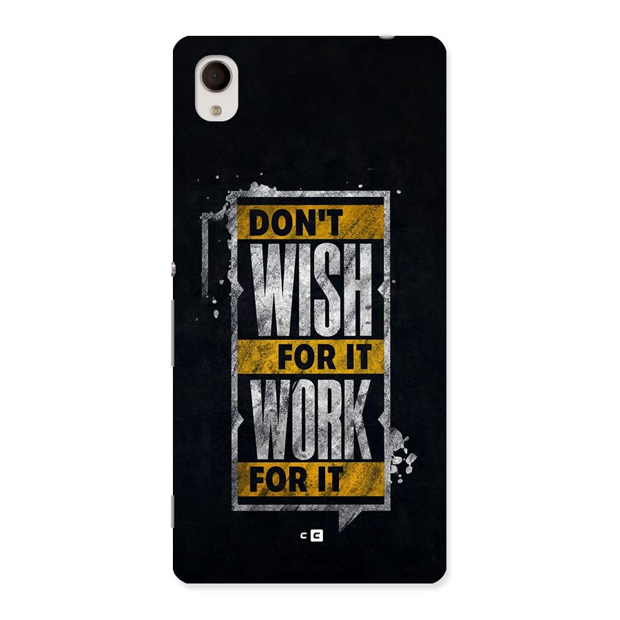 Wish Work Back Case for Xperia M4