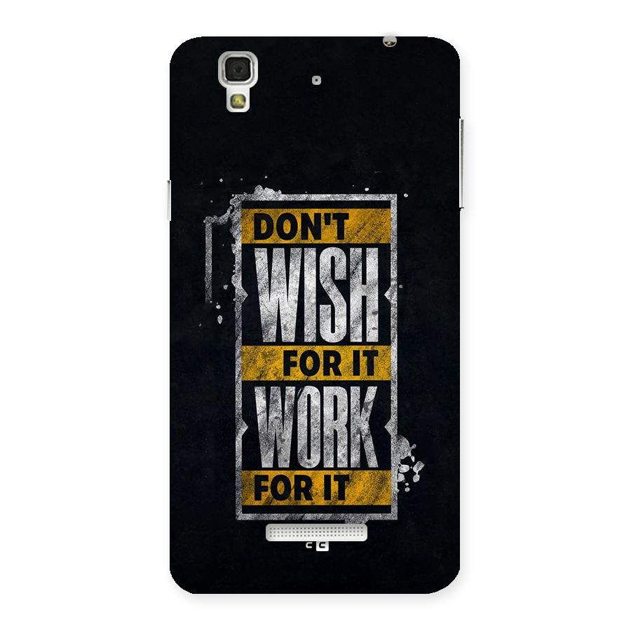 Wish Work Back Case for YU Yureka Plus
