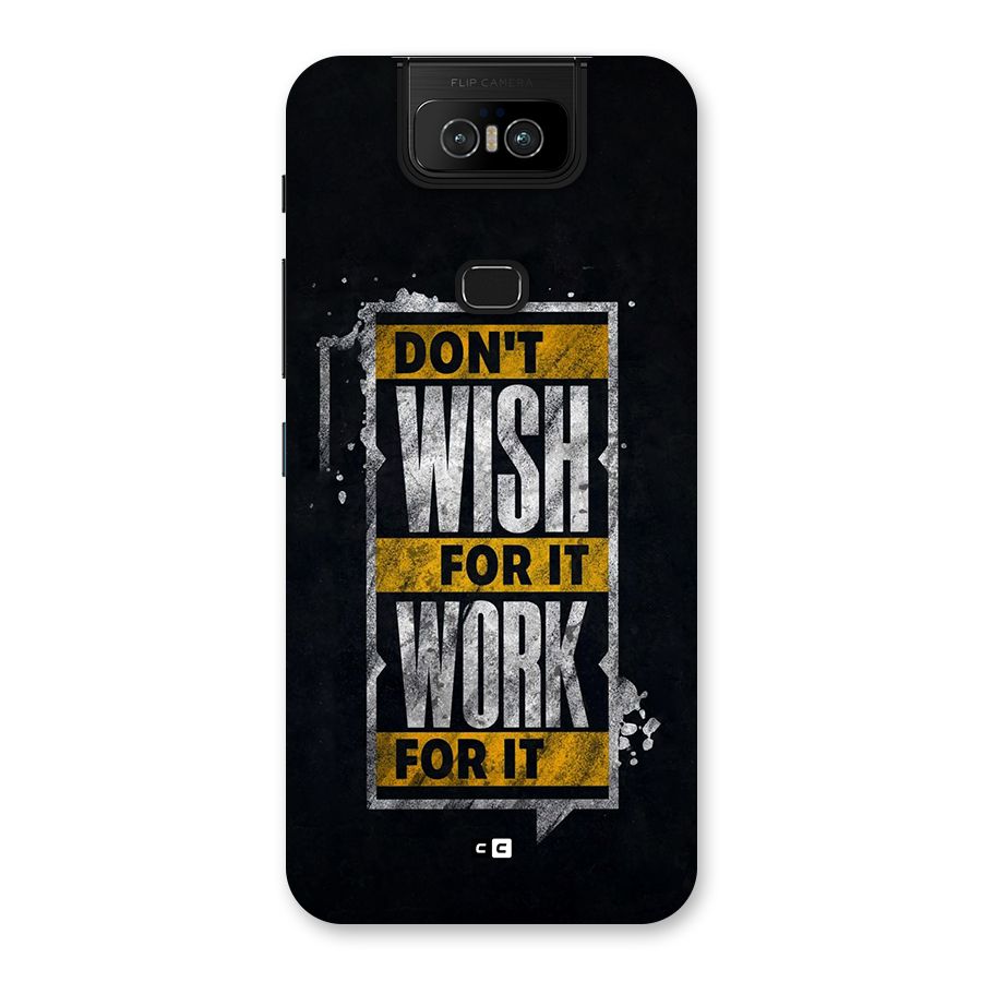 Wish Work Back Case for Zenfone 6z