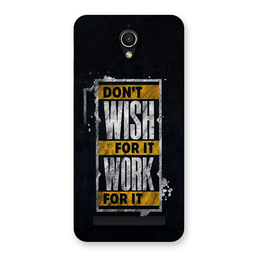 Wish Work Back Case for Zenfone Go
