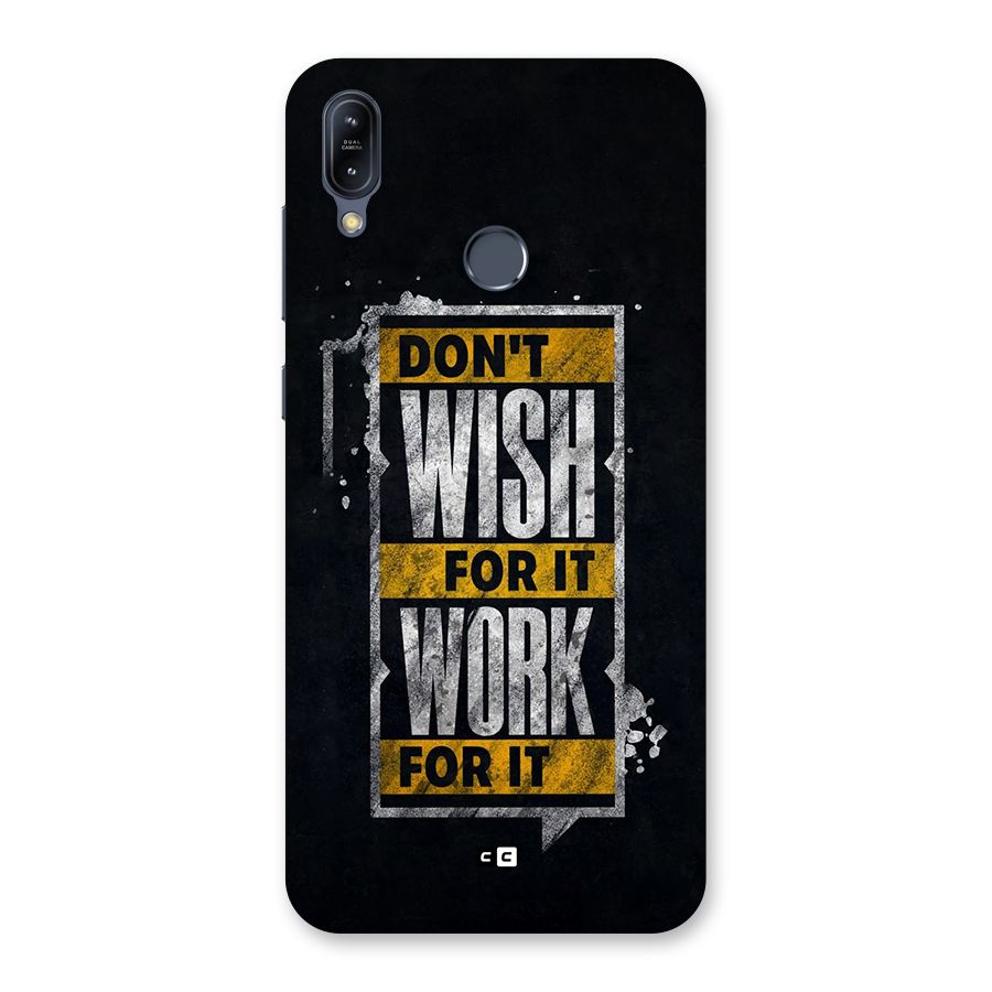 Wish Work Back Case for Zenfone Max M2