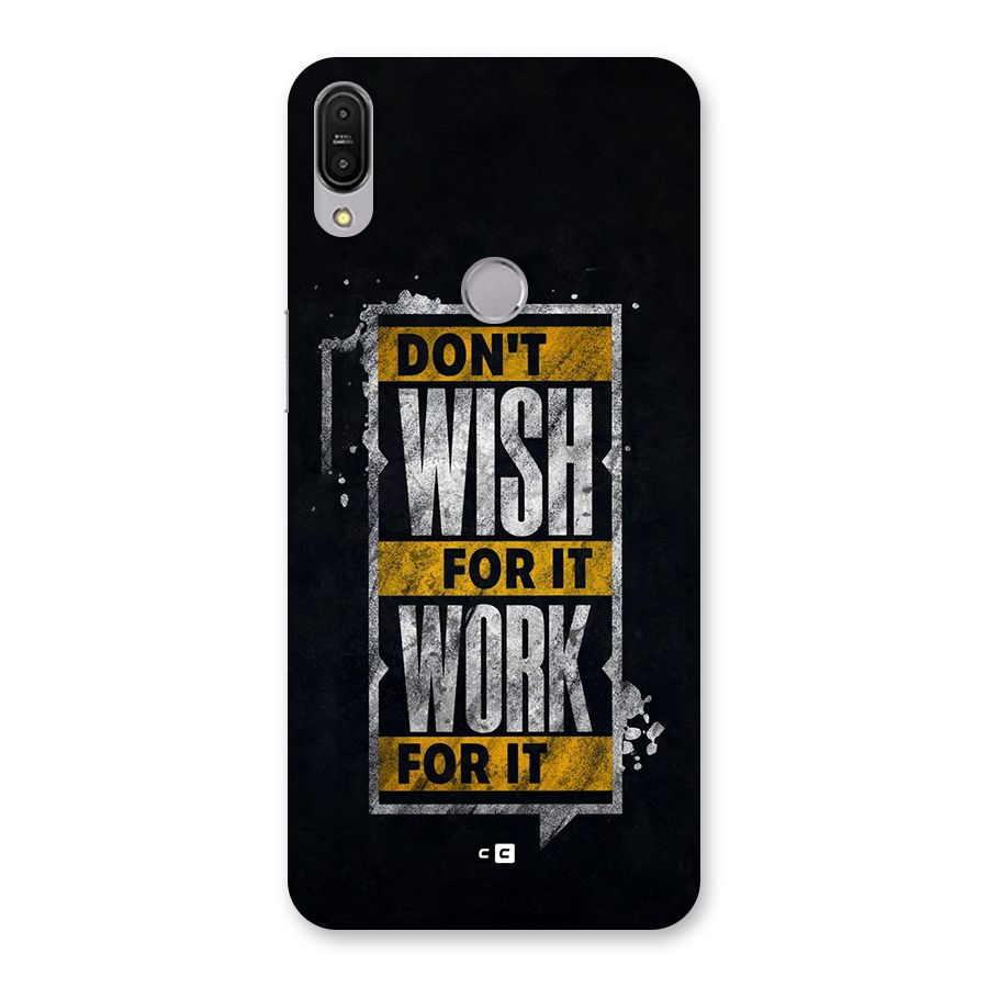 Wish Work Back Case for Zenfone Max Pro M1