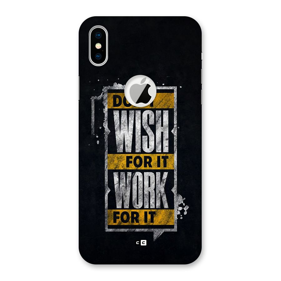 Wish Work Back Case for iPhone XS Logo Cut