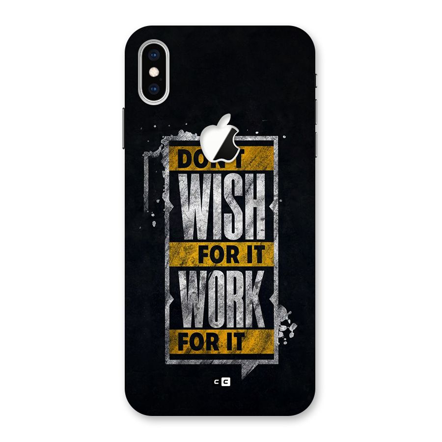 Wish Work Back Case for iPhone XS Max Apple Cut